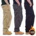 Men's Fleece-Lined Cargo Pants – Heavy Duty Workwear With Multi-Pockets, Relaxed Straight Fit For Hiking & Outdoor_viptrois.com