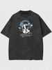 Casual Style T Shirt Dog With Headphones Volume Up Design Cotton Blend Oversized Fit For Men Women Streetwear Fashion_viptrois.com