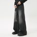 Men's Clothing | 2024 Summer New Arrivals High Street Retro Whisker Washed Black and Gray Jeans_viptrois.com