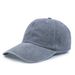 Washed Baseball Soft Top Solid Color Curved Brim Duckbill Cap Vintage Denim Sun Hat_viptrois.com