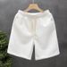 Wagner White Loose Straight Leg Men's Shorts Trendy Brand Versatile Five Point Pants Summer New Style_viptrois.com