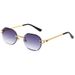 Fashion Frameless Metal Sunglasses - Small Frame (Trendy Unisex Glasses For Women & Men)_viptrois.com