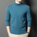 New Multi-Color Clean Version Sweater Half Turtleneck Men's Knitted Casual Base Shirt_viptrois.com