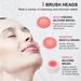 Facial Cleansing Brush, Waterproof Dual-Rotation Face Scrubber Exfoliator With 3 Brush Heads And 2 Adjustable Speeds (Pink)_viptrois.com
