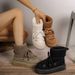 Large-size thick soled cross-strap snow boots 2024 new thick mid-tube but knee warm women's boots_viptrois.com