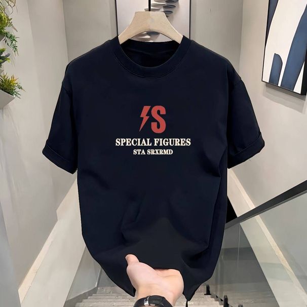 Men's Clothing ( Pure Cotton Short Sleeved T Shirt For Men And Women New Hot Style Shoulder Half Sleeved Top Trendy Brand_viptrois.com