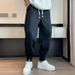 Men's Clothing Four Seasons Thickened Regular Sports Pants Men's Handsome Trendy Design Harem Pants Plus Velvet Casual Cuffed Sweatpants_viptrois.com