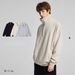 Men's Half-Zip Fleece Sweatshirt – Vintage-Inspired Relaxed Fit With Stand Collar & Drop Shoulder (S-XXL, 3 Neutral Tones)_viptrois.com