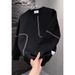 Men's Clothing Men's Casual Long Sleeve Sweatshirt - Loose Fit Polyester Pullover With Plaid Pattern, Comfortable Business & Streetwear For Big & Tall_viptrois.com