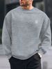Men's Casual Loose And Simple=Printed Round Neck Long Sleeved Sweatshirt In Autumn And Winter_viptrois.com