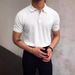 Men's Clothing Summer Lapel T Shirt Men's Loose Knit Sweater Solid Color Casual Men's Polo Shirt Short Sleeve_viptrois.com
