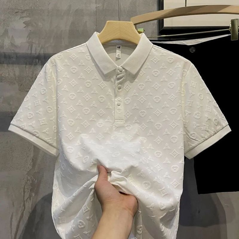 Men's Clothing Shirt Men's Short Sleeved Shirt Summer Ultra Thin New Style Fashionable Handsome Solid Color Trendy Casual Shirt Tops_viptrois.com