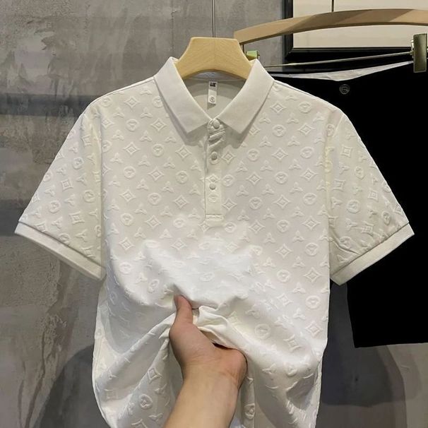 Men's Clothing Shirt Men's Short Sleeved Shirt Summer Ultra Thin New Style Fashionable Handsome Solid Color Trendy Casual Shirt Tops_viptrois.com