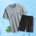 Men's clothing Sports suit men's large size summer running short-sleeved T-shirt quick-drying clothes casual fitness training shorts two-piece suit_viptrois.com