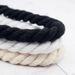 Shoe Accessories hand woven rope thickened 1cm round solid color three strand cotton rope rope shoelaces luggage clothing decoration_viptrois.com