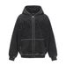Trendy Punk Vintage Washed Hoodie For Men Spring And Autumn Stitched Frayed Edge Design Loose Fit Sports Jacket_viptrois.com