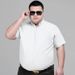 Men's Clothing Big Size Shirt White Short Sleeve Suit Formal Wear Plus Fat Plus Loose Fat Business Shirt_viptrois.com