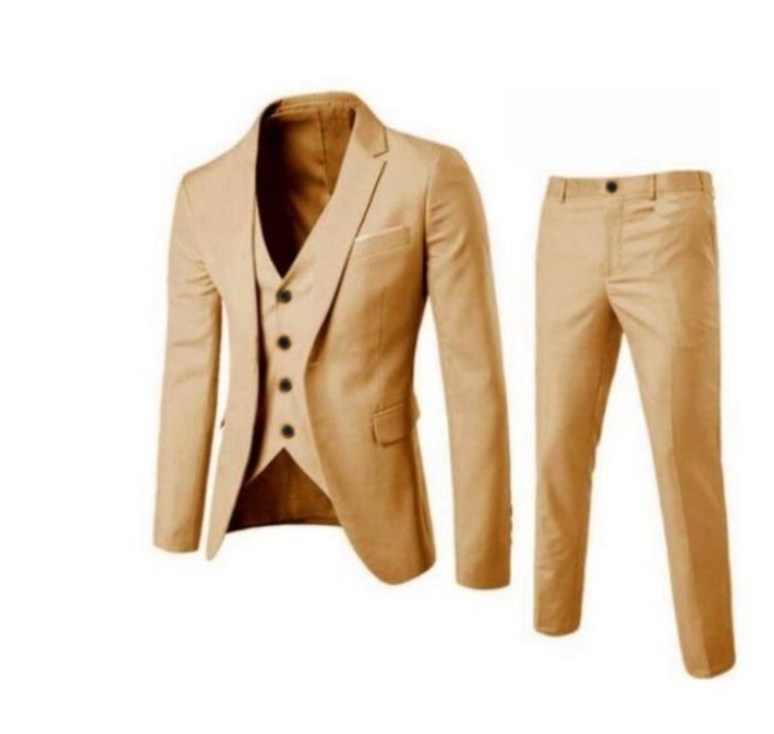 Men's Clothing Men's Three Piece Suit, Slim Korean Casual Suit, Business Suit, Groom Wedding Dress, Groomsmen Suit_viptrois.com