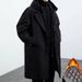 Men’s Fashion Long-Length Parka Coat, Detachable Hood Windbreaker With Faux Two-Piece Design, Water-Resistant Polyester Shell_viptrois.com