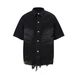Men's Clothing Men's Summer Retro Ins Trend Camouflage Washed Ripped Denim Shirt Jacket Short Sleeves_viptrois.com