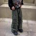 Men's Clothing Fashion Casual Trousers Loose Straight Wide Leg Multi Pocket Overalls For Men_viptrois.com