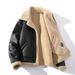 Men's Clothing Large Size Plus Velvet Thickened Fur Integrated Lapel Jacket Coat_viptrois.com