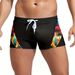 Men's Clothing New Men's Tropical Print Stitching Boxer Swim Trunks Drawstring Back Pocket Zipper In Stock_viptrois.com