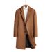 Men's Clothing Medium Length Wool Coat, Suit Collar, Casual Woolen Coat, Men's Jacket, Large Size, Cotton And Thickened Coat_viptrois.com