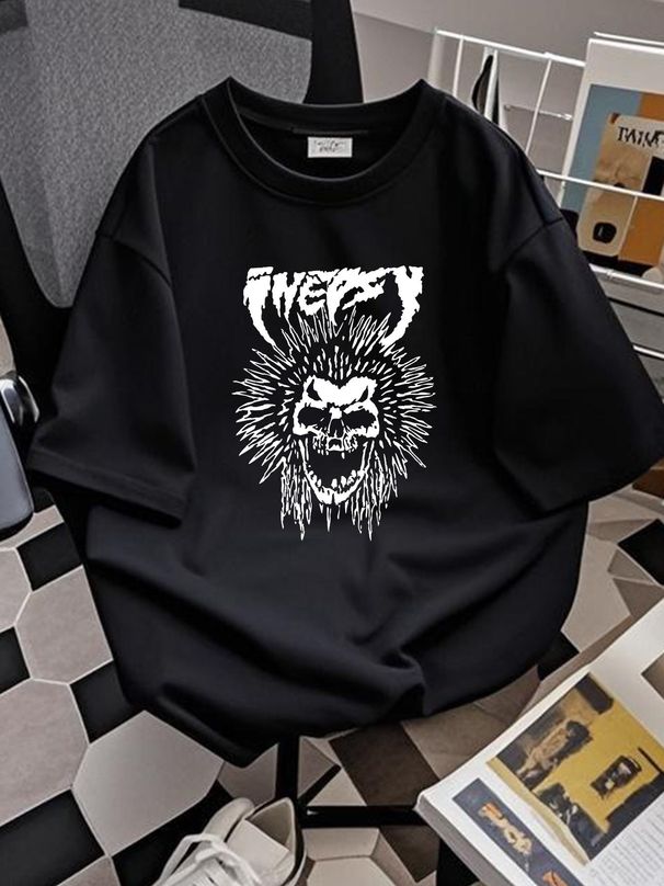 Inepsy Thrash Hardcore Punk Rock Band T Shirt Tee Skull Stylish Graphic Fashion Designer Clothes Top For Everyday Wear Stretched Soft Casual_viptrois.com