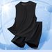 Men's Clothing Quick Drying Sports Suit Men's Summer Vest Shorts Sleeveless T Shirt Fitness Basketball Suit Physical Examination_viptrois.com