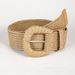 Women Braided Belts Straw Retro Spring And Summer New Style Hand Woven Buckle Elastic Rubber PP Straw Belt With Dress_viptrois.com