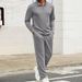 Men's Fleece-Lined Hoodie & Jogger Set - Winter Athletic 2-Piece Outfit (S-Xxxl, Black/Khaki/Charcoal/Navy/White/Gray)_viptrois.com