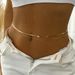 Unisex Waist chain Stainless steel street beat double loop waist trim metal chain Body chain Simple double snake bone waist chain_viptrois.com