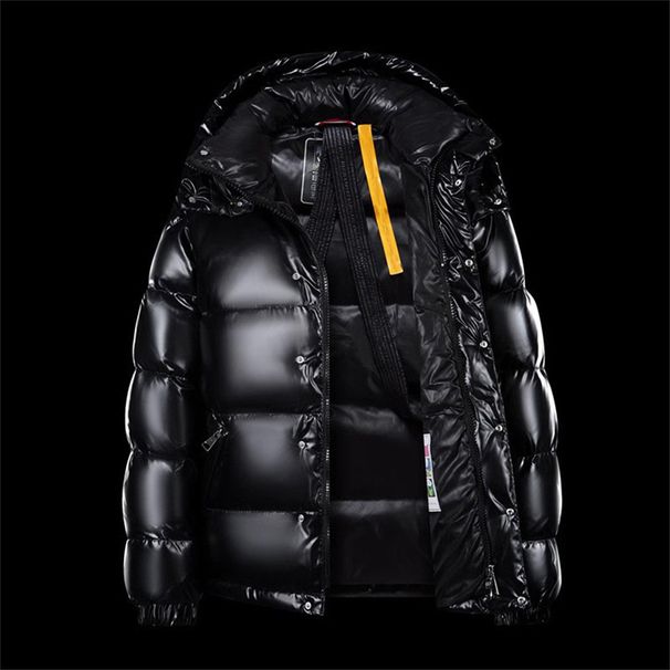 2026 Winter High Quality Fashion Wintercoat Men White Duck Down Pure Color Glossy Waterproof Long Sleeve Thicken Keep Warm Zipper Hooded Down Jacket_viptrois.com