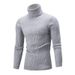 Sweater Men's Knitted Sweater Autumn And Winter New European And American Turtleneck Solid Color Twist Bottoming Shirt_viptrois.com