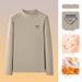 Men's Clothing Half High Collar Men's Bottoming Shirt Autumn And Winter New Style Inner Wear Plus Velvet Thickened Double Sided Warm Mid Collar Top_viptrois.com