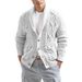 2026 European-USA Style Fashion Knitwear Cardigan Outerwear Men 100% Acrylic Lapel Pure Color Single-Breasted Long Sleeve Slim Sweater_viptrois.com