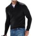2026 New Fall Long-Sleeved V-Neck Woolen Button-Up Men's Casual Shirt Polo Shirt_viptrois.com