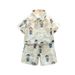 Mother & Kids Boys Summer Wear Bear Shirt Suit Casual Short Sleeved Two Piece Suit Trendy_viptrois.com