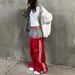 Men's Clothing Double Headed Pants Waist Two Piece Trousers Dark Gothic Embroidered Pattern Trousers Trendy Couple Models_viptrois.com
