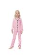 Young Girls Clothing Children's pajamas set imitation silk long sleeve trousers home wear_viptrois.com