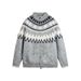 Pure Wushu Men's Clothing 2025 Autumn Winter New Fair Isle Sweater Coat Loose Lazy Niche Design Knitted Cardigan_viptrois.com