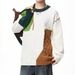 Splicing Contrasting Color Sweater Men's Winter American Casual Personalized Design Sense Knitted Sweater Men's Loose Lazy Wind Sweater_viptrois.com