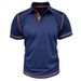 Nordmann Summer New Clothing Spliced Short Sleeve European And American Style Pique Men's Turn-down Collar Polo Shirt Top_viptrois.com