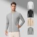Men's Clothing Sports Jacket Leisure Running Round Neck Zipper Cardigan Sweater Quick-Drying Fitness Breathable_viptrois.com