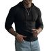 Men's Slim-Fit Workout Hoodie – Muscle Compression Long Sleeve Gym Shirt (Lightweight, Stretch Fabric, M-Xxxl, Grey/Black/Navy/Green)_viptrois.com