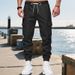 Men's Clothing Autumn And Winter Heavyweight Overalls Terry Large Size Multi Pocket Casual Sports Pants_viptrois.com