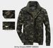Men's Vintage Military Camo Jacket – Lightweight Cotton Workwear Coat (Army Green/Khaki)_viptrois.com