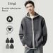 Men's Color-Block Fleece Hoodie – Winter-Ready Zip-Up With Thermal Lining & Side Pockets (M-XXXL, 320GSM Polyester, Windproof)_viptrois.com
