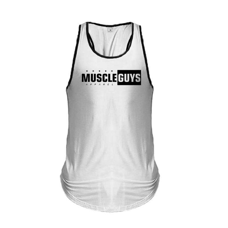 Muscle Men's Fitness Vest Summer Sleeveless I-shaped Back Summer Bodybuilding Training Clothes Slim Elastic T-shirt Cotton Sweat Absorption_viptrois.com